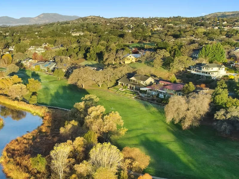 Greenhorn Creek Golf Resort aerial view